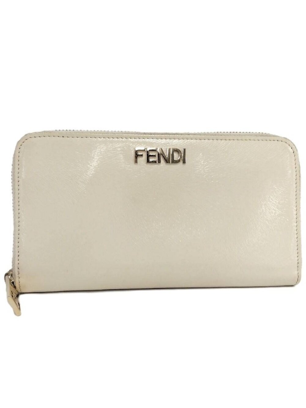 Fendi Zip Around Wallet Ivory